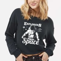 Explorers In Space Cropped Pullover Crew