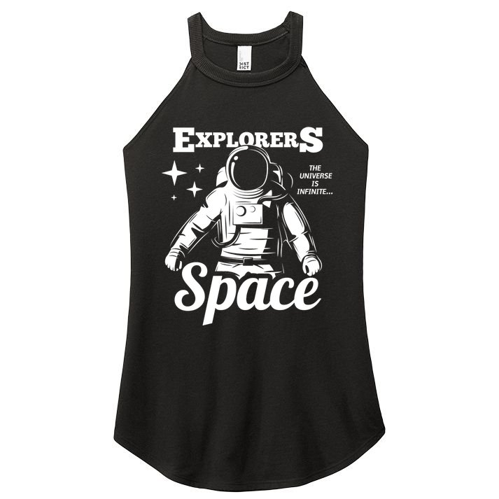Explorers In Space Women's Perfect Tri Rocker Tank