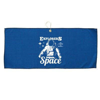 Explorers In Space Large Microfiber Waffle Golf Towel