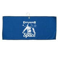 Explorers In Space Large Microfiber Waffle Golf Towel