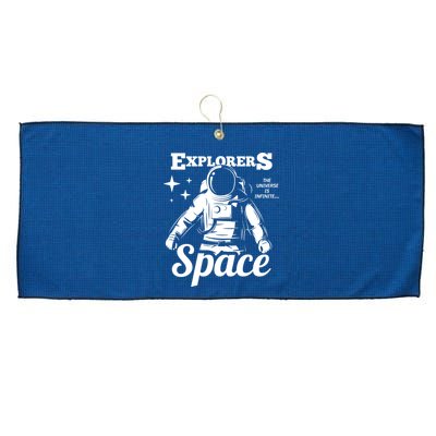 Explorers In Space Large Microfiber Waffle Golf Towel