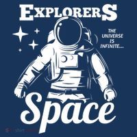 Explorers In Space Poster