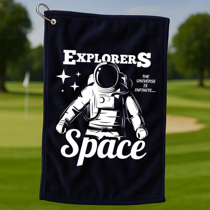 Explorers In Space Golf Towel