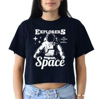 Explorers In Space Crop Top