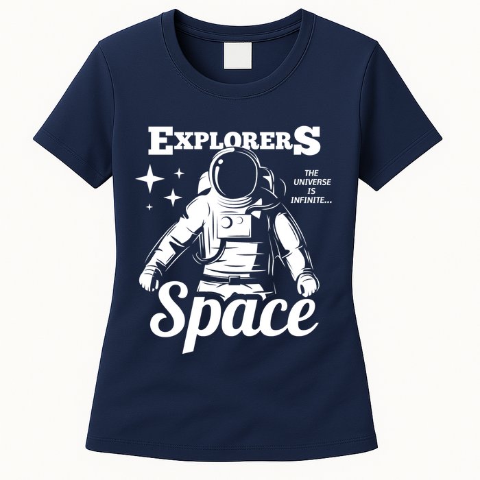 Explorers In Space Womens T-Shirt