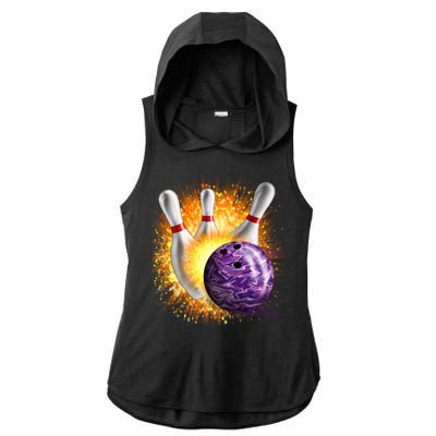 Explosive Spare Hit Bowling Ladies PosiCharge Tri-Blend Wicking Draft Hoodie Tank