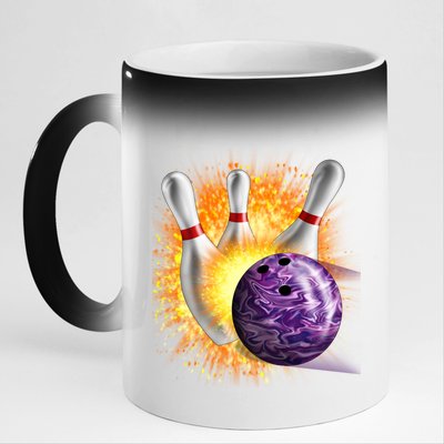 Explosive Spare Hit Bowling 11oz Black Color Changing Mug