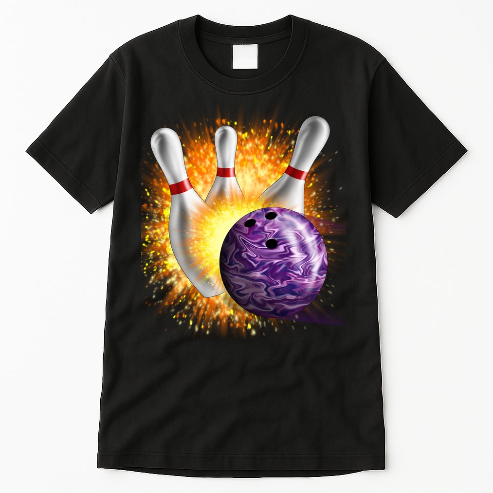 Explosive Spare Hit Bowling Tall T-Shirt