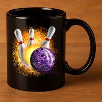 Explosive Spare Hit Bowling 11oz C Handle Ceramic Mug