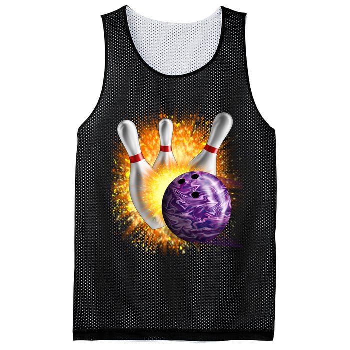 Explosive Spare Hit Bowling Mesh Reversible Basketball Jersey Tank