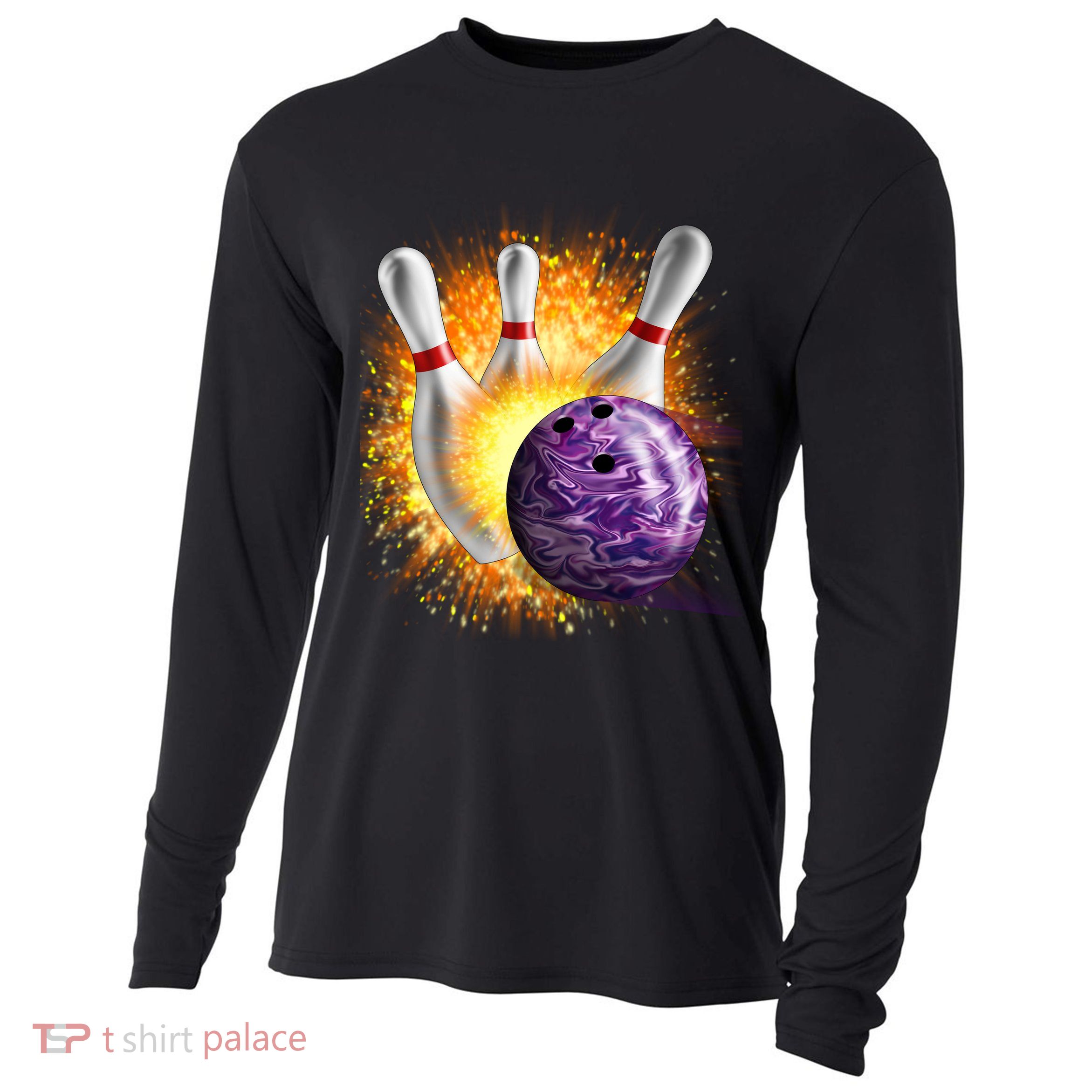 Explosive Spare Hit Bowling Cooling Performance Long Sleeve Crew
