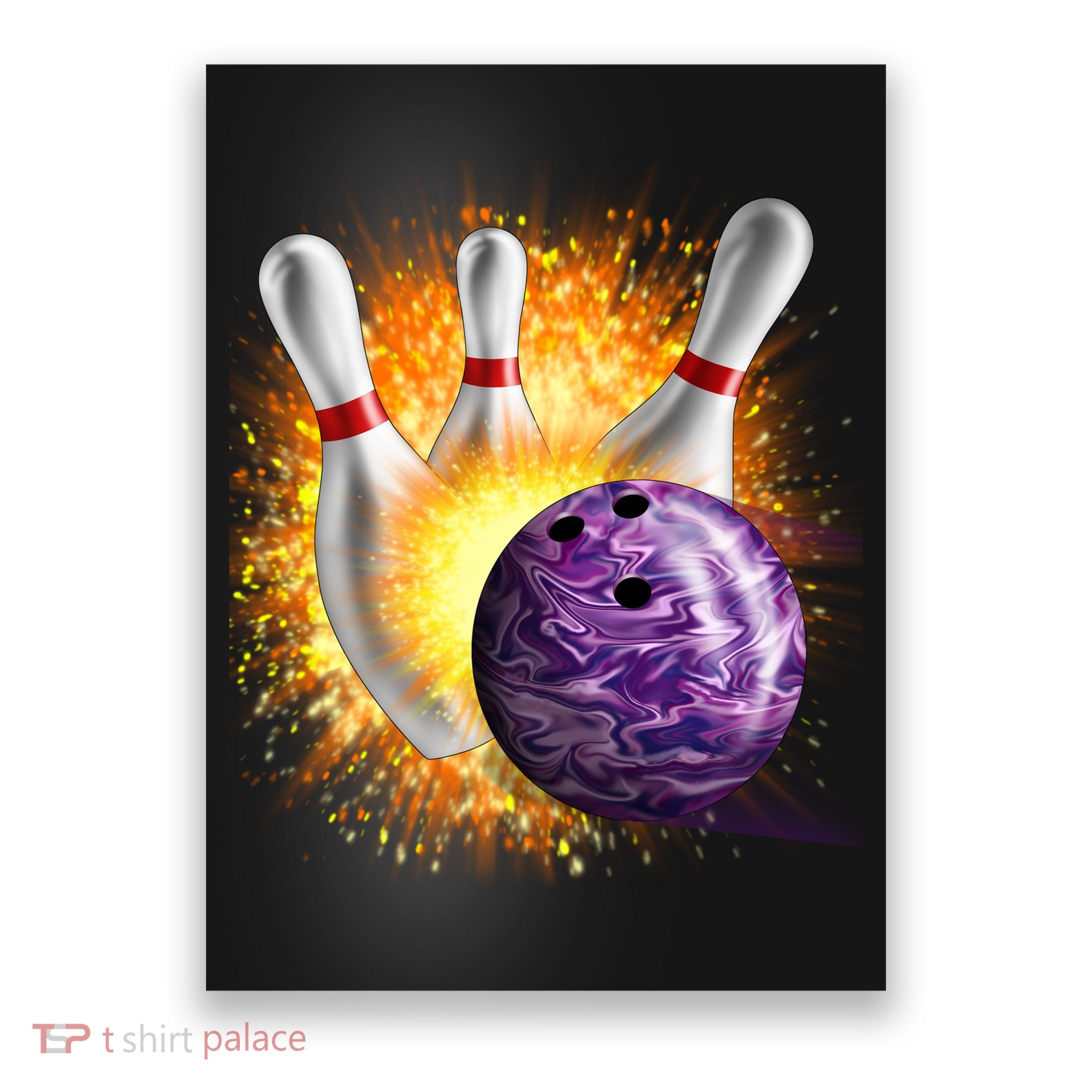 Explosive Spare Hit Bowling Poster