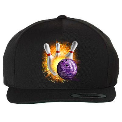 Explosive Spare Hit Bowling Wool Snapback Cap