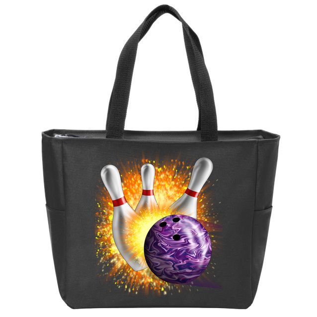 Explosive Spare Hit Bowling Zip Tote Bag
