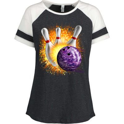 Explosive Spare Hit Bowling Enza Ladies Jersey Colorblock Tee