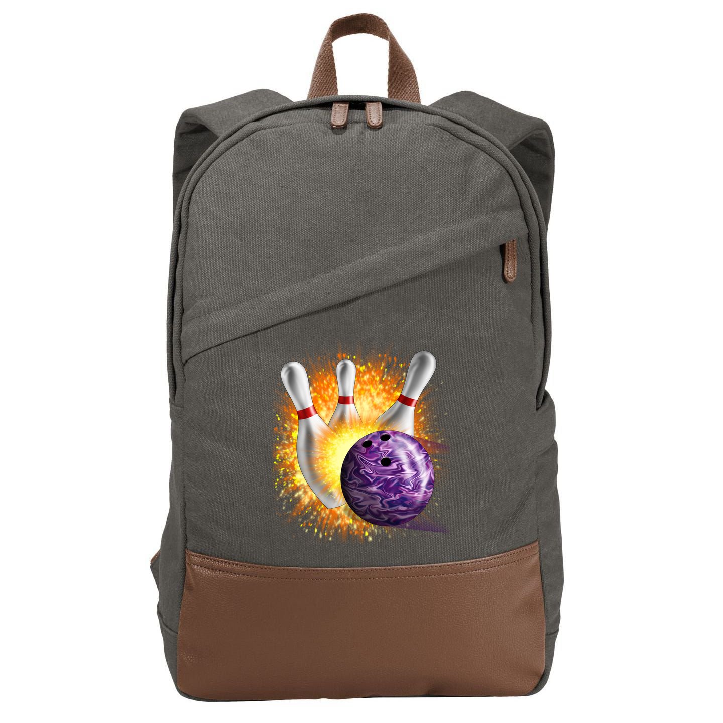 Explosive Spare Hit Bowling Cotton Canvas Backpack