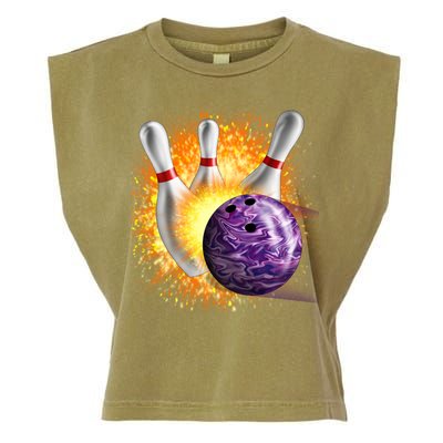 Explosive Spare Hit Bowling Garment-Dyed Women's Muscle Tee