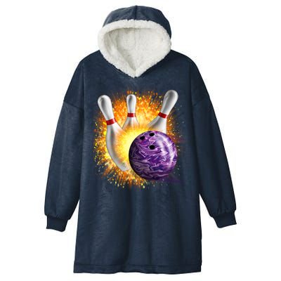 Explosive Spare Hit Bowling Hooded Wearable Blanket