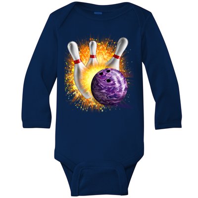 Explosive Spare Hit Bowling Baby Long Sleeve Bodysuit