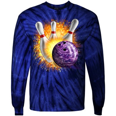 Explosive Spare Hit Bowling Tie-Dye Long Sleeve Shirt