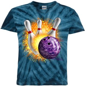 Explosive Spare Hit Bowling Kids Tie-Dye T-Shirt