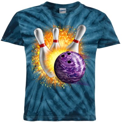 Explosive Spare Hit Bowling Kids Tie-Dye T-Shirt