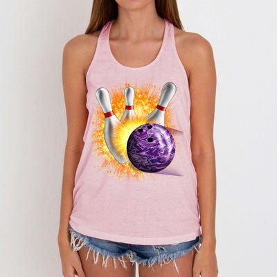 Explosive Spare Hit Bowling Women's Knotted Racerback Tank