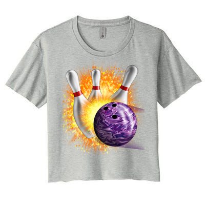 Explosive Spare Hit Bowling Women's Crop Top Tee