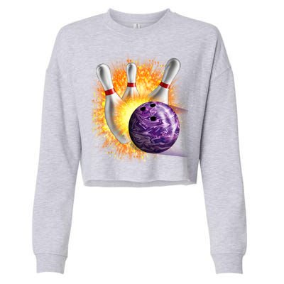 Explosive Spare Hit Bowling Cropped Pullover Crew