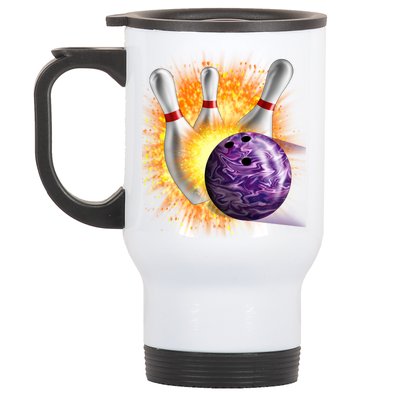 Explosive Spare Hit Bowling Stainless Steel Travel Mug