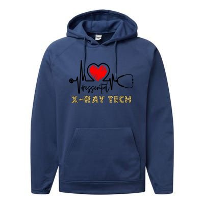 Essential Xray Tech Heartbeat Xray Tech Nurse Gift Great Gift Performance Fleece Hoodie