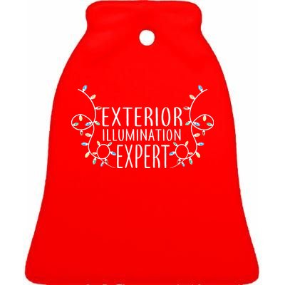 Exterior Illumination Expert Ceramic Bell Ornament