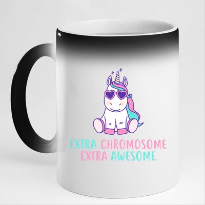 Extra Chromosome Awesome Down Syndrome 11oz Black Color Changing Mug