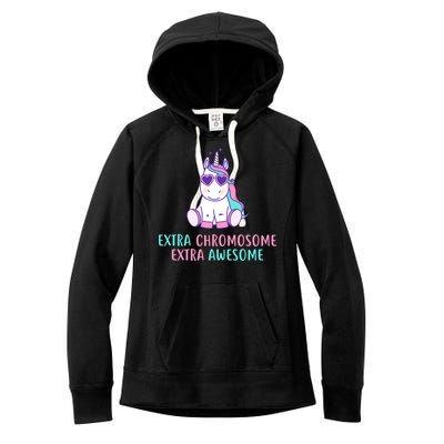 Extra Chromosome Awesome Down Syndrome Women's Fleece Hoodie