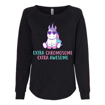 Extra Chromosome Awesome Down Syndrome Womens California Wash Sweatshirt