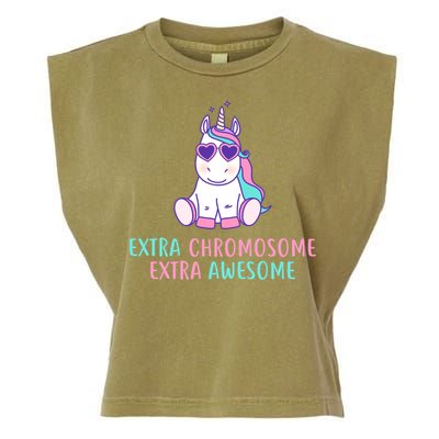 Extra Chromosome Awesome Down Syndrome Garment-Dyed Women's Muscle Tee