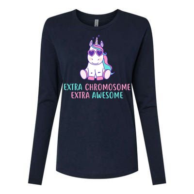 Extra Chromosome Awesome Down Syndrome Womens Cotton Relaxed Long Sleeve T-Shirt