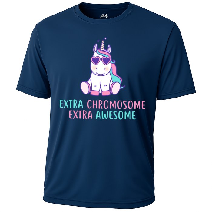 Extra Chromosome Awesome Down Syndrome Cooling Performance Crew T-Shirt