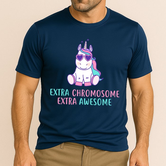 Extra Chromosome Awesome Down Syndrome Cooling Performance Crew T-Shirt