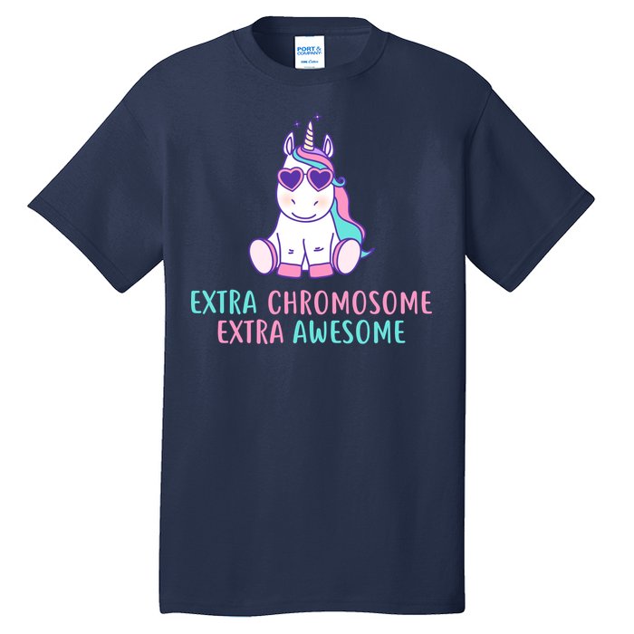 Extra Chromosome Awesome Down Syndrome Tall T-Shirt