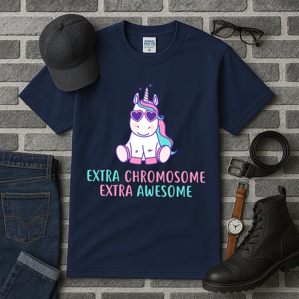 Extra Chromosome Awesome Down Syndrome Tall T-Shirt