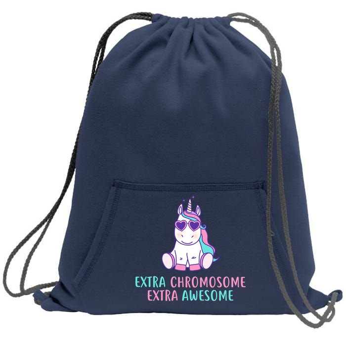 Extra Chromosome Awesome Down Syndrome Sweatshirt Cinch Pack Bag