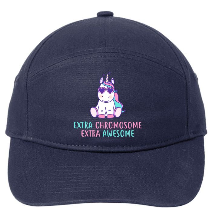 Extra Chromosome Awesome Down Syndrome 7-Panel Snapback Hat