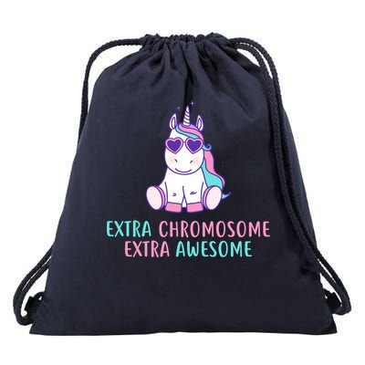 Extra Chromosome Awesome Down Syndrome Drawstring Bag