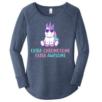 Extra Chromosome Awesome Down Syndrome Women's Perfect Tri Tunic Long Sleeve Shirt