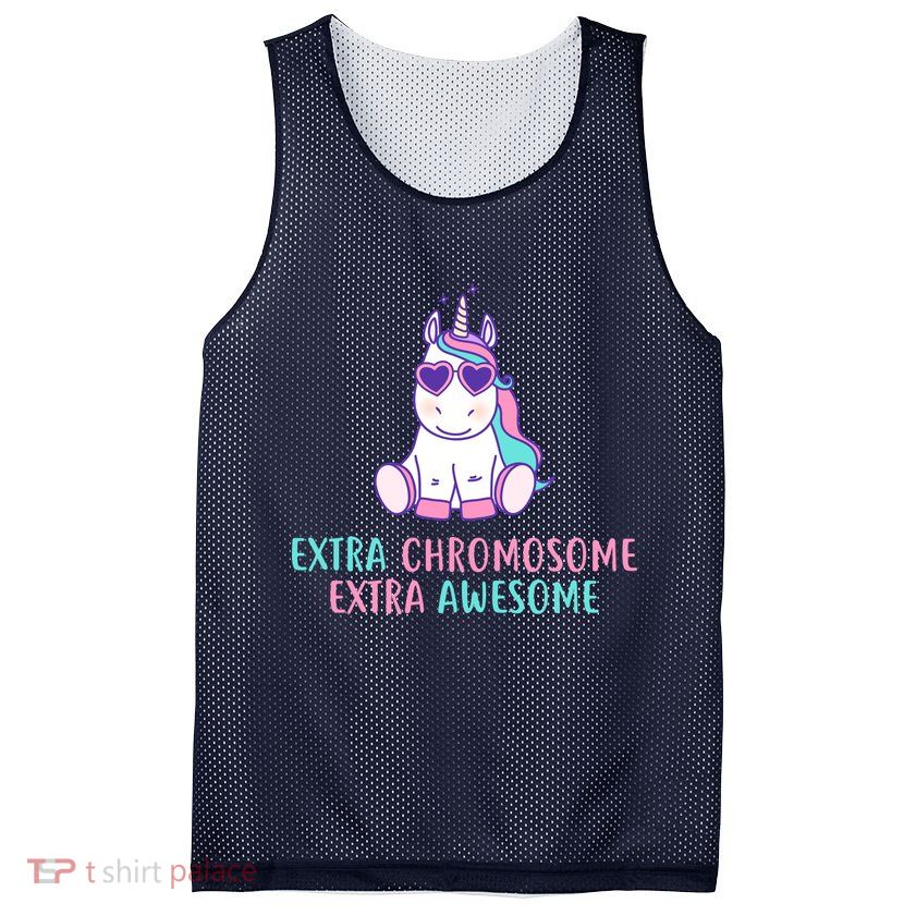 Extra Chromosome Awesome Down Syndrome Mesh Reversible Basketball Jersey Tank