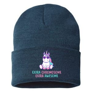 Extra Chromosome Awesome Down Syndrome Sustainable Knit Beanie