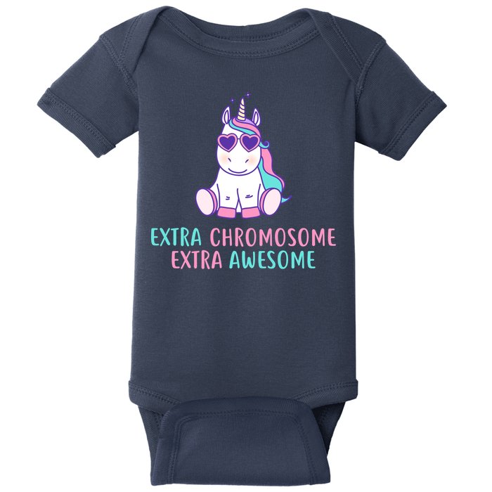 Extra Chromosome Awesome Down Syndrome Baby Bodysuit