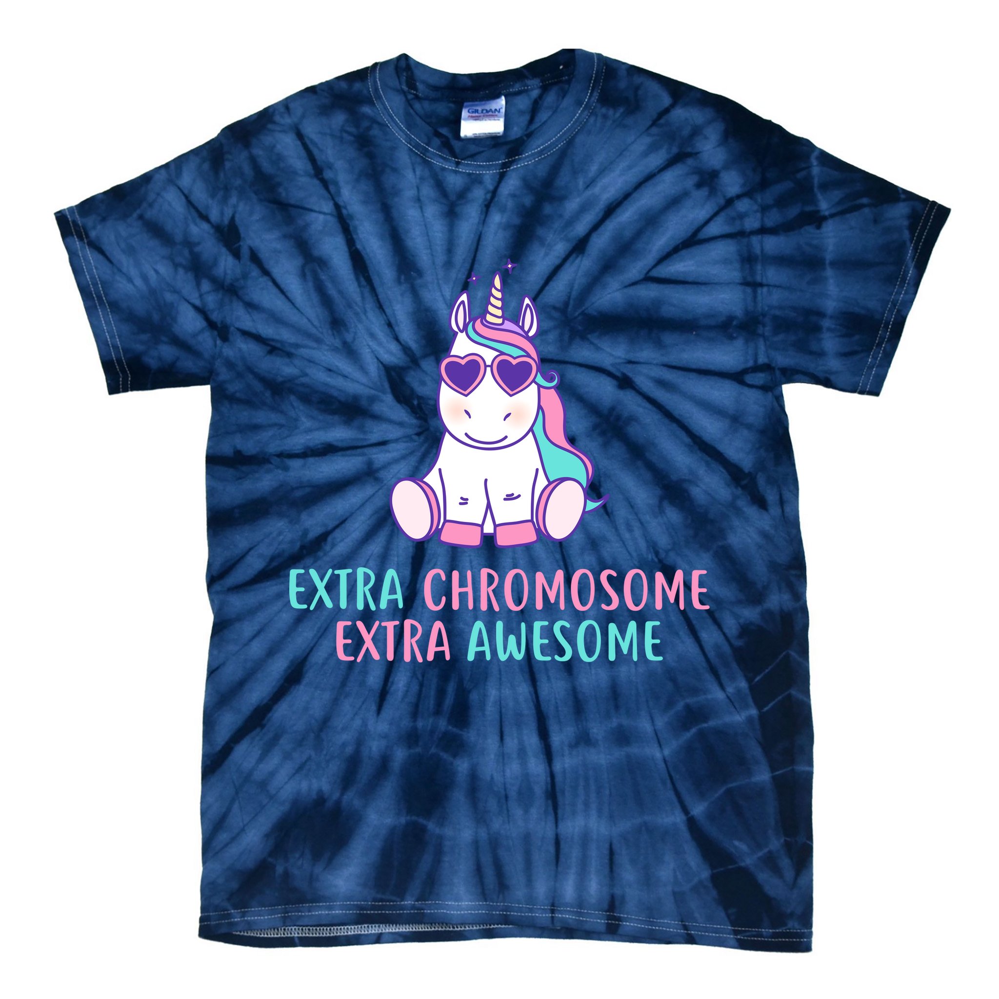 Extra Chromosome Awesome Down Syndrome Tie-Dye T-Shirt