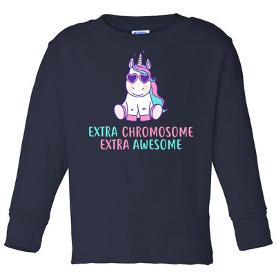 Extra Chromosome Awesome Down Syndrome Toddler Long Sleeve Shirt